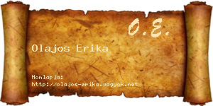 Olajos Erika névjegykártya