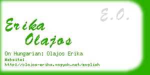 erika olajos business card